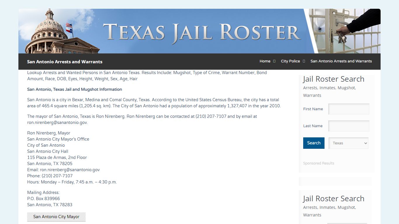 San Antonio Arrests and Warrants | Jail Roster Search